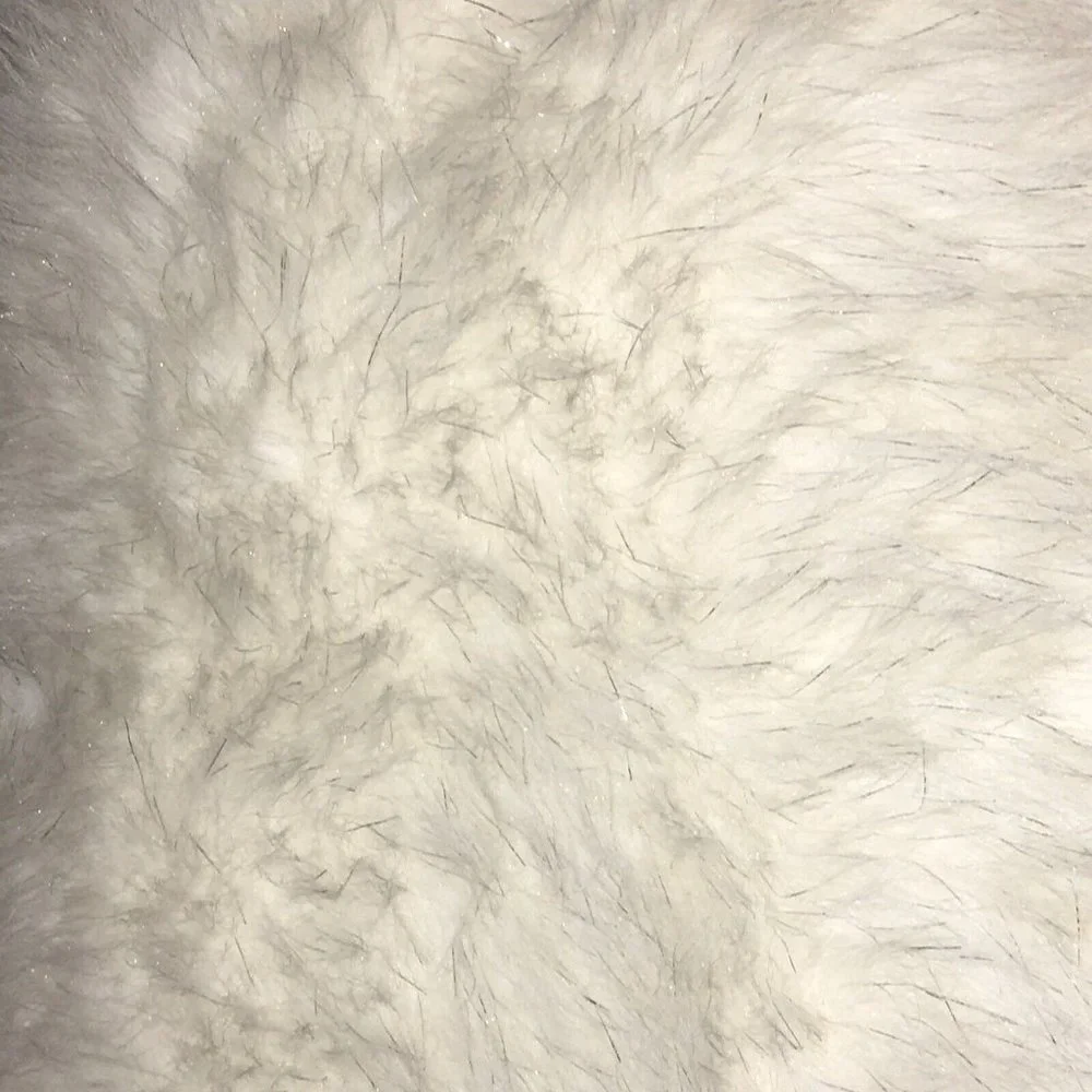 Tahari White Silver Tinsel Faux Fur Throw Blanket Luxury Holiday Christmas Decor